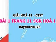 Giải bài 1 trang 11 Hoá 11 SGK Chân trời sáng tạo